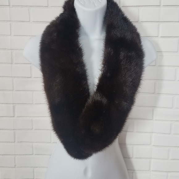 Vintage Fox Fur Brown Stole Shawl - Picture 2 of 10